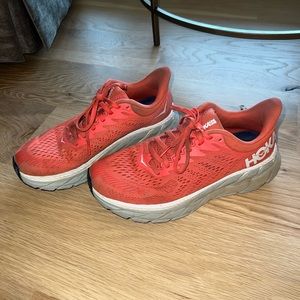 Hoka Clifton 7 Hot Coral/White/Grey